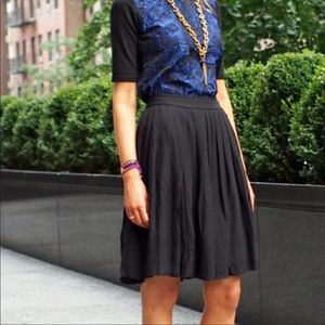 Talbots 100% silk size 2p black knee length skirt